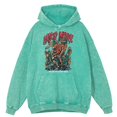 thumbnail image 3 of Sudadera con capucha holgada de algodón 100 % estilo hip hop para hombre, con estampado de esqueleto desgastado y estilo retro, con capucha holgada de estilo hip hop, 3 of 5