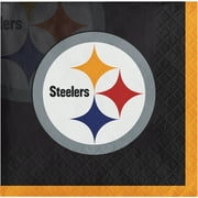 NFL Pittsburgh Steelers 10" x 10" 2 Ply Beverage Napkins,Pack of 16,2 Packs