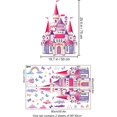 thumbnail image 4 of Calcomanía de pared de castillo colorido, calcomanías de pared de mariposa arcoíris, nubes, lluvia, pelar y pegar, decoraciones extraíbles, decoración para niñas, niñas, dormitorio, niños, guardería, JAMW Sencillez, 4 of 5