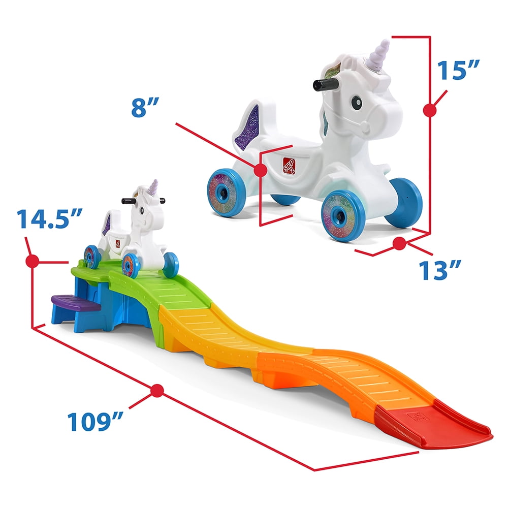 Step2 Unicorn Up & Down Coaster Ride-on Toy - 2