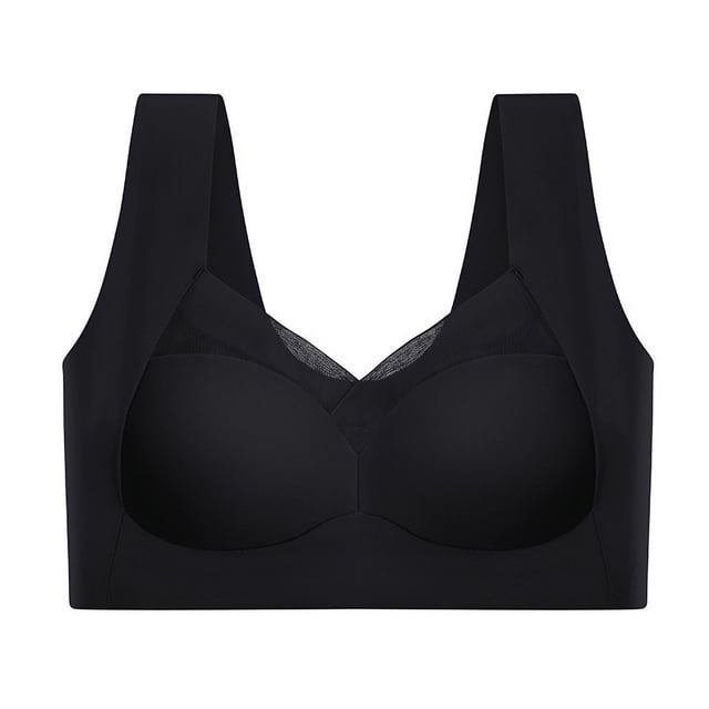 Sujetador de copa fija de seda de hielo sin costuras de malla color piel, colección de realce de pecho sin aro de acero, ropa interior sexy de belleza para mujer de verano