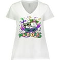 thumbnail image 3 of Inktastic Mardi Gras Masks and Beads Women's Plus Size V-Neck T-Shirt, 3 of 5