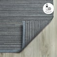 thumbnail image 5 of FH Home Area Rug - Hand Woven, Stain Resistant, Pet Friendly - Premium Recycled Polyester Yarn & Reclaimed Rubber - Stripes - Kitchen, Bathroom - Kismet - Denim - 2 x 3 ft, 5 of 9