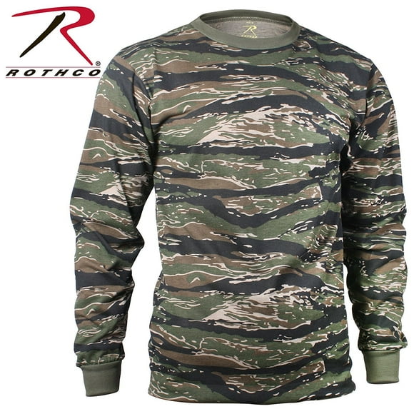 Rothco T-Shirt à Manches Longues - Tiger Stripe Camo, 2X-Large