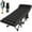 Updated Black w/ 2 Sided Mattress, variant on Slsy Folding Camping Cot with 3.3 Inch 2 Sided Mattress & Carry Bag for Adults & Kids, Folding Sleeping Cot, Heavy Duty Supports 880 Lbs
