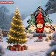 thumbnail image 2 of Metal Hanging Christmas Tree Wind Decorations - Festive Garden Spinners with Cheerful Snowmen & Colorful Ornaments for Holiday Cheer, 2 of 7