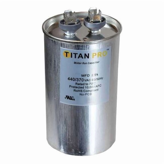 Titan Pro Motor Run Capacitor,45  MFD,4 53/64"  H TRCF45