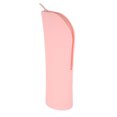 thumbnail image 2 of Estuche de viaje para brochas de maquillaje de silicona de gran capacidad, resistente al polvo y con cremallera, color rosa, 2 of 14