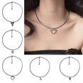thumbnail image 2 of Collar de Cuerda de poliuretano Yashi negro para mujeres y adolescentes estilo 4 45 + 5 cm, 2 of 5