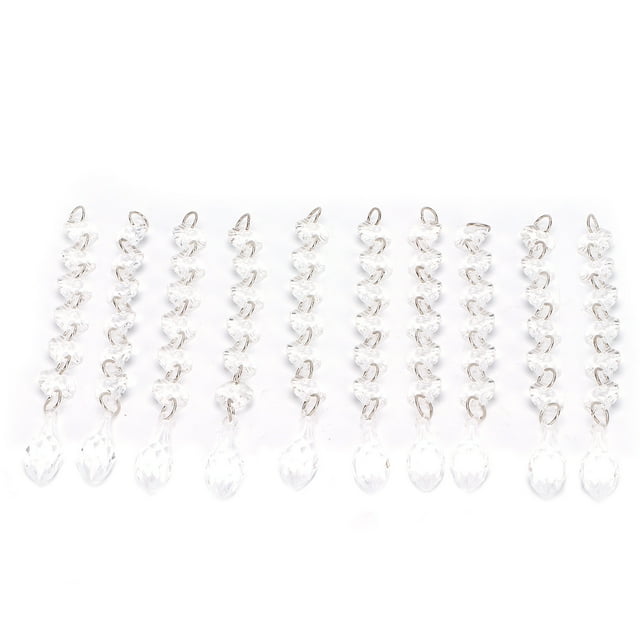 Cristales colgantes, 10 Uds., guirnalda colgante de lágrima acrílica, cuentas colgantes, guirnalda de cristal acrílico, solución innovadora Jadeshay A