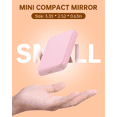 thumbnail image 3 of Gospire Mini Rechargeable Travel Makeup Mirror with Lights and Magnification 1X / 3X, LED Compact Mirror with 3 Light Colors & Adjustable Brightness, Small Vanity Mirror Handheld for Purses Pink, 3 of 6