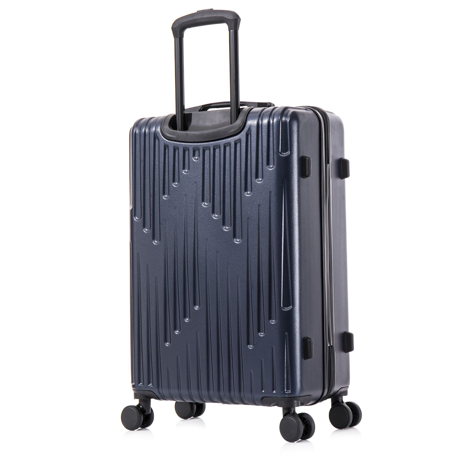 InUSA DRIP 24" Hardside Lightweight Checked Luggage with Spinner Wheels, Handle and Trolley, Navy Blue