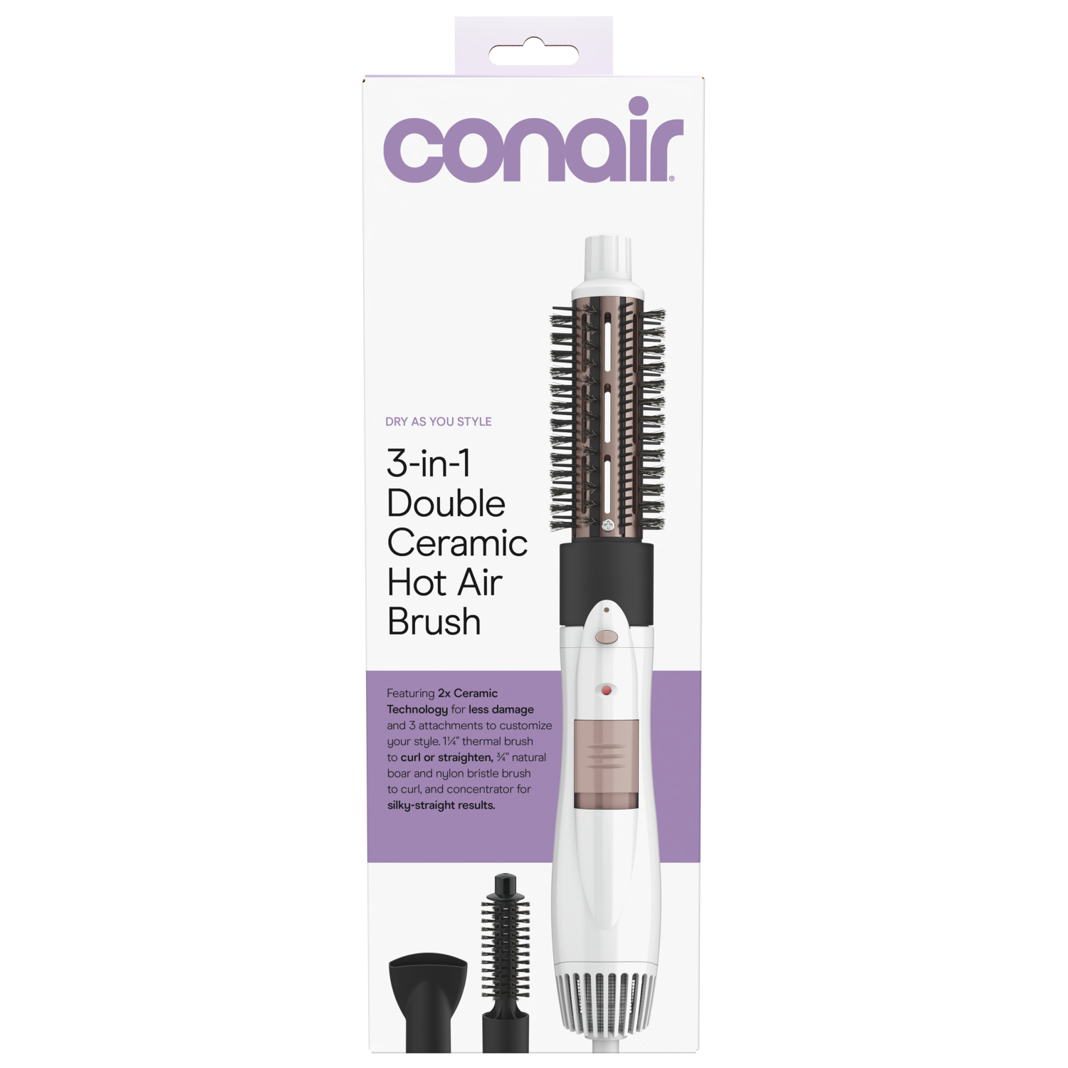 Conair Double Ceramic 3-in-1 Hot Air Brush, 1000W photo 8