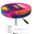 thumbnail image 4 of Gukieu Neon Cassette Tape Print Round Chair Cover, Dust-proof and Non-slip Bar Chair Protective Cover, Suitable for Bars, Restaurants, Offices-12 inch, 4 of 7
