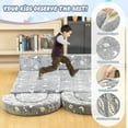 thumbnail image 6 of LinkRomat 10Pcs Modular Kids Play Couch Glow, Convertible Play Couch, Instant Rebound 28D Foam Toddler Couchs, Kids Imaginative Furniture for Playroom (Gray & Space), 6 of 10