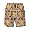 thumbnail image 4 of Lsque Mens Swim Trunks Cute Dogs Head Pattern - Bathing Suit Compression Liner - Beach Swim Shorts Swimwear - (S-3XL) - Stretch Quick Dry -Large, 4 of 9