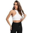 thumbnail image 4 of BEAUKEY 2022 Sexy Women Short Bandage Crop Top Vest Halter Camis Bodycon Tank Mini Length, 4 of 8