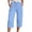 A-Sky Blue24, variant on Yuanlong Women Pants Spring Summer Plain Drawstring Waist Straight Loose Leg Crop Pants Daily Bottom Relaxed Sporty Pant