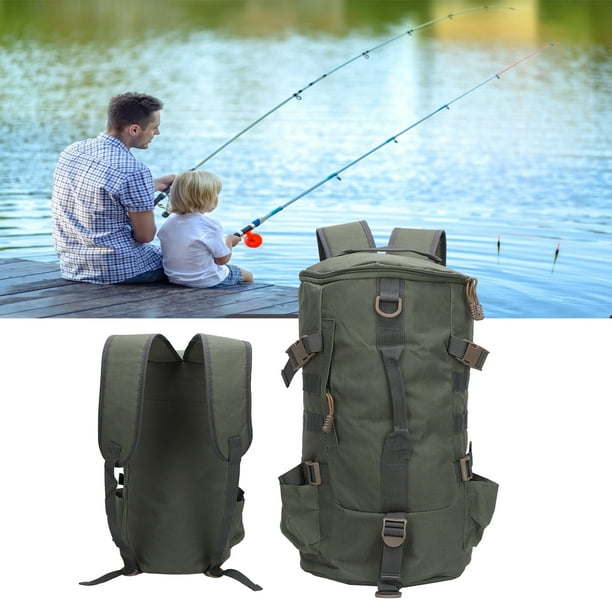 Noref Fishing Rod Case Flying Fishing Bag Fishing Tackle Backpack Large Capacity Portable Cylindrical Fishing Rod Bag With Rod Other