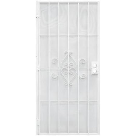 Precision Screen and Security 32 Inch White Security Door - Steel, Hinged - 32" White