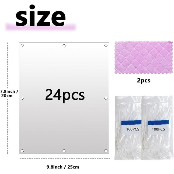 24 Pcs Pet Cage Liner Guard - 10x8" Plastic Urine Baffles for Rabbits, Hamsters, Guinea Pigs & Small Animals