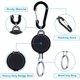 thumbnail image 4 of 5 uds llavero retráctil soporte de insignia retráctil Clip de carrete soporte de tarjeta de identificación con cuerda de alambre de acero, negro, 4 of 7