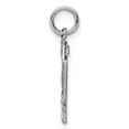 thumbnail image 2 of Sterling Silver Rhodium-plated Diamond-cut #44 Charm QSN44, 2 of 4