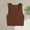 Coffee, variant on YHAJDS Womens Sleeveless Sweater Vest Solid Color V Neck Cropped Sleeveless Ribbed Workout Top For Sports Activity