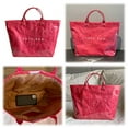 thumbnail image 3 of PVC Tote Bag Women's Letters Print Tote Bag Large Kraft Paper Tote Bag Carry All Bag Top Handle Clear Hobo Handbag (Rose Red), 3 of 10