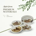 thumbnail image 4 of Spode Woodland Round Coasters with Holder | Set of 4 Ceramic Coasters with Assorted Bird Motifs | Microwave, Dishwasher, and Freezer Safe | Drink Coasters for Tabletop Protection, 4 of 7