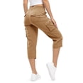 thumbnail image 4 of hotojiny Cargo Capri Pants for Women High Waisted Loose Fit Casual Capris Trousers Outdoor Hiking Cropped Pants for Travel Work, 4 of 6