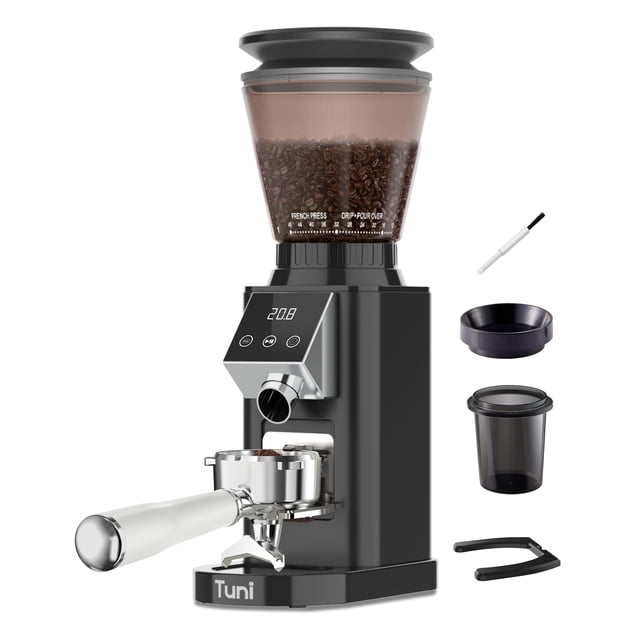 Molinillo de café Tuni G1 con rebabas cónicas, 48 ajustes de molienda, 250 g