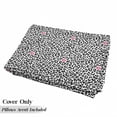 thumbnail image 5 of Safari Floor Pillow Lounger Cover, Leopard Cheetah Animal Print Kiss Shape Lipstick Mark Dotted Trend Art, Nap Mat Printed Fabric Case for 5 Pillows, 88" x 36", Charcoal Grey Pink, by Ambesonne, 5 of 5