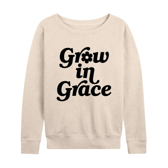 Instant Message - Grow In Grace - Women's Lightweight French Terry Long Sleeve Shirt