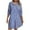 Blue, variant on Diufon Womens Long Sleeve Dresses Lapel Button down Shirts Dress Trendy Stripe Printed Dress