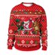 thumbnail image 3 of Ropa al por mayor, unisex, para hombre y mujer, 2024, feo suéter navideño, elfo de Papá Noel, divertido suéter de pelo falso, tops de otoño e invierno, 3 of 5