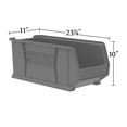 thumbnail image 2 of Akro-Mils 6 Pack AkroBins Plastic Storage Bins, Space-Saving Organizers, Black, 2 of 8