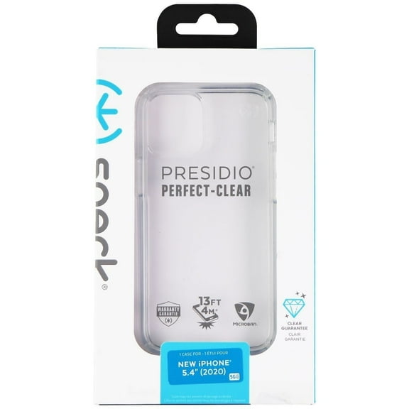 Speck 1384775085 Presidio Perfect-Clear Case for Apple iPhone 12 mini Smartphone - Clear