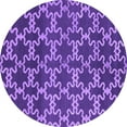 thumbnail image 1 of Ahgly Company Indoor Round Oriental Purple Industrial Area Rugs, 4' Round, 1 of 4