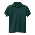 thumbnail image 3 of Hanes Cotton-Blend Kids` Jersey Polo, XL, Deep Forest, 3 of 3