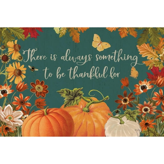 Art.com Fall Garden I Teal Art Print by Katie Pertiet, 18" x 12"