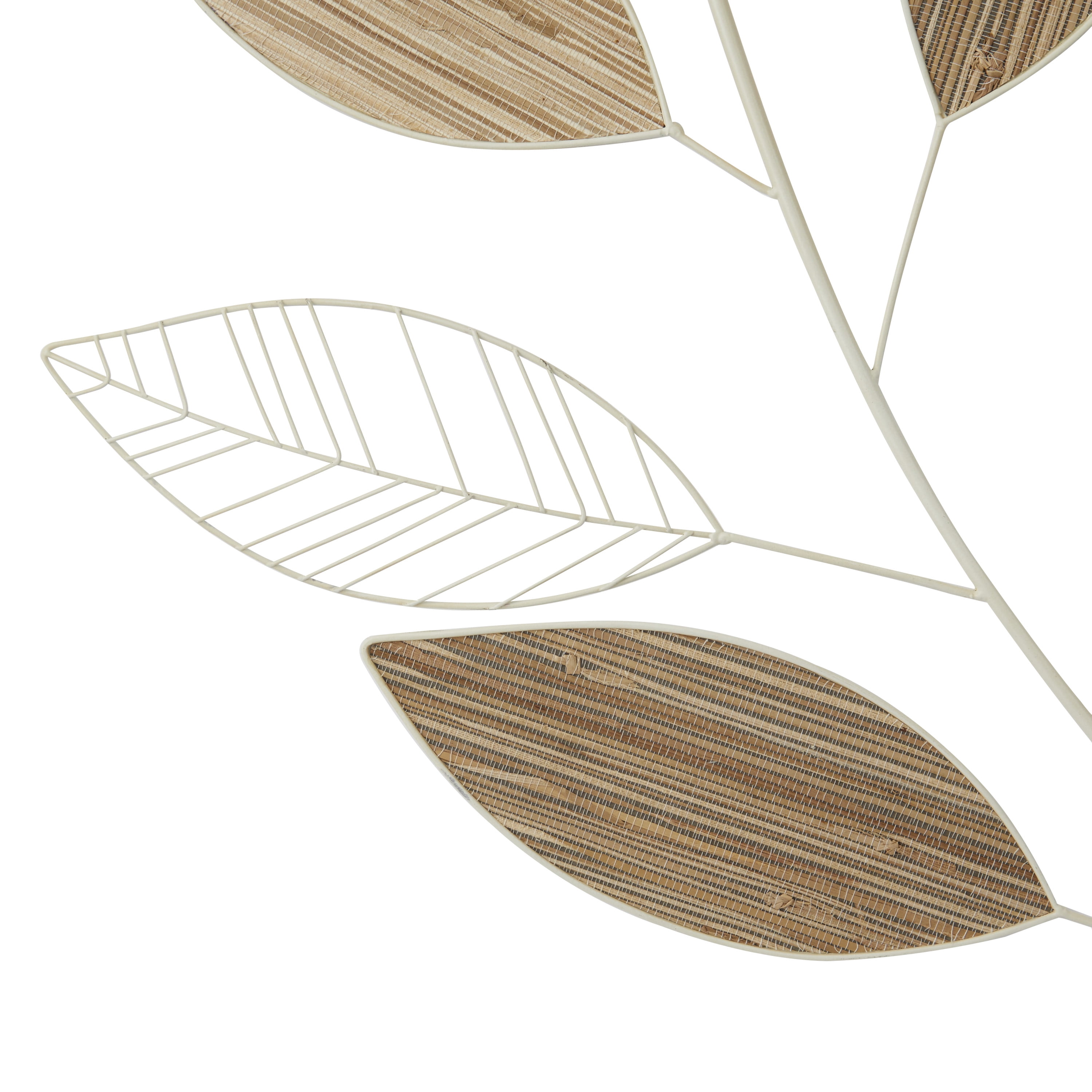 DecMode Brown Metal Leaf Wall Decor