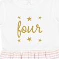 thumbnail image 4 of Inktastic 4th Birthday Gold 4 Year Old Girls Toddler Dress, 4 of 5