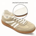 thumbnail image 4 of BERANMEY Women's Retro Fashion Sneakers Comfortable Casual Anti Slip Platform Low-Top Sneakers Lace Up Memory Foam Tennis Walking Skate Shoes, 4 of 8