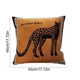 thumbnail image 3 of Throw Pillow Cushion with Embroidered Design, Soft Short Lint Sofa Bed Office Pillow Insert, 45 x 45 cm, 1 Set, 3 of 6