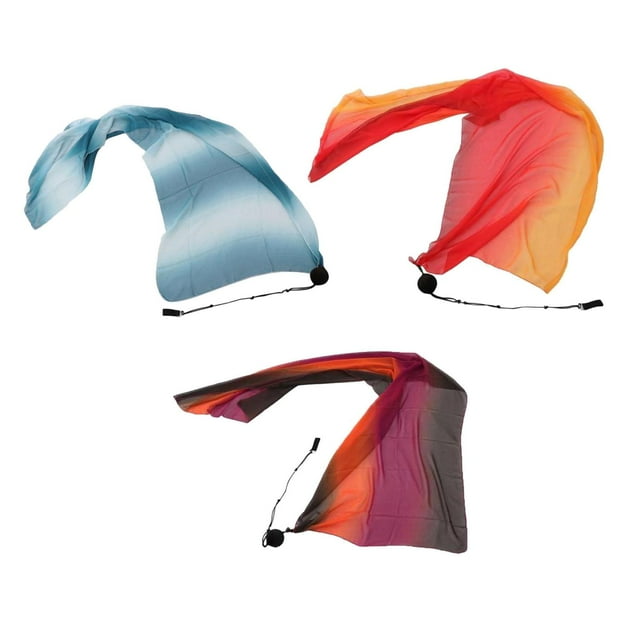Belly Dance Silk Poi Throw Balls Accesorios De Baile Props 3pcs 3 piezas Sunnimix Pelota lanzada para danza del vientre