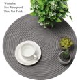 thumbnail image 5 of Round Braided Placemats Set of 6 Washable 15 inch Round Placemats Kitchen Table Place Mats Round Table Mats, 5 of 5