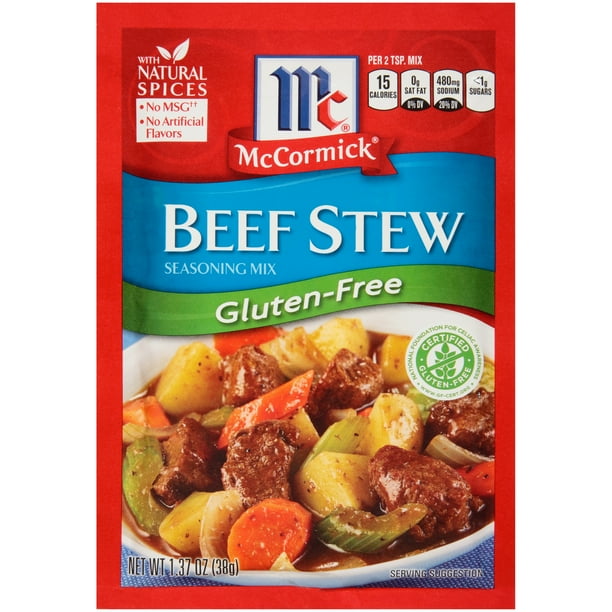 (4 Pack) McCormick Gluten Free Beef Stew Seasoning Mix, 1.37 oz