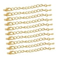 thumbnail image 1 of veasfak 10 Pieces Extender Chain Necklace for Jewelry Making with Lobster Clasps Holiday Golden, 1 of 8