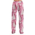 thumbnail image 3 of Women's Casual Fashion Christmas Pajama Pants, Long Sleepwear Trousers for Sports and Home Use, Comfortable and Soft Material for Nightwear and Lounging,Hot Pink,3XL, 3 of 6